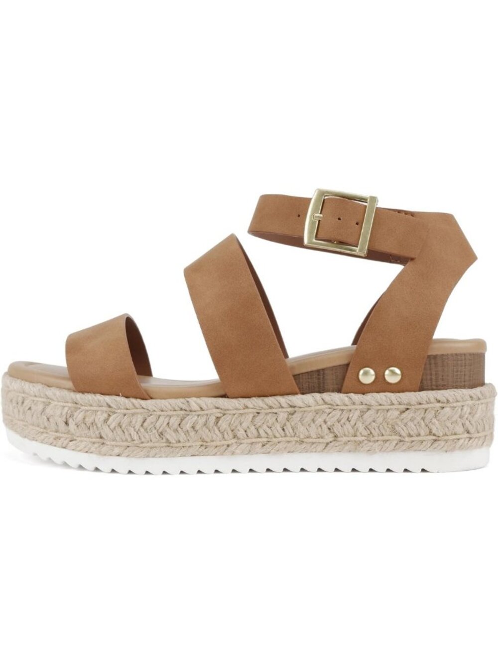 Stylish Espadrille Wedge Sandals with Open Toe, Buckle & Ankle Strap - Perfect